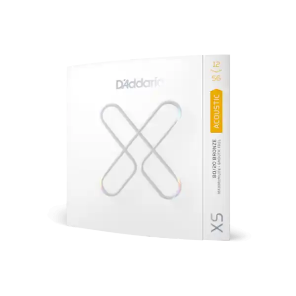 Seizoensaanbieding D'addario XS 80/20 Bronze Coated Acoustic Guitar Strings, 12-56 Treble Light/Bass Medium - snarenset