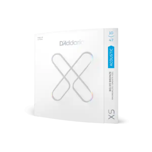 Express Levering D'addario XS 80/20 Bronze Coated Strings for 12-String Acoustic Guitar, 10-47 Light - 12-snarige set