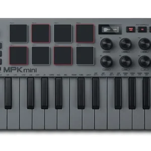 Akai MPK Mini MK3 Grijs MIDI Keyboard Controller Gratis Retour