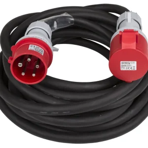 Laatste Versie Hilec CEE-CABLE-32A-5G6-10M 5-polige CEE stroomkabel met transparante krimpkous