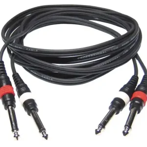 Hilec FL-22/3 2x mannelijke mono Jack / 2x mannelijke mono Jack kabel 3m Hete Deal