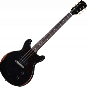 Gibson Custom Shop Murphy Lab 1960 Les Paul Junior Double Cut Reissue - ultra heavy aged ebony Snelle Levering