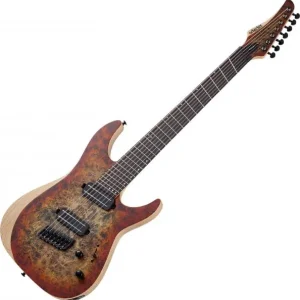 Speciale Aanbieding Schecter Reaper-7 Multiscale - satin inferno burst