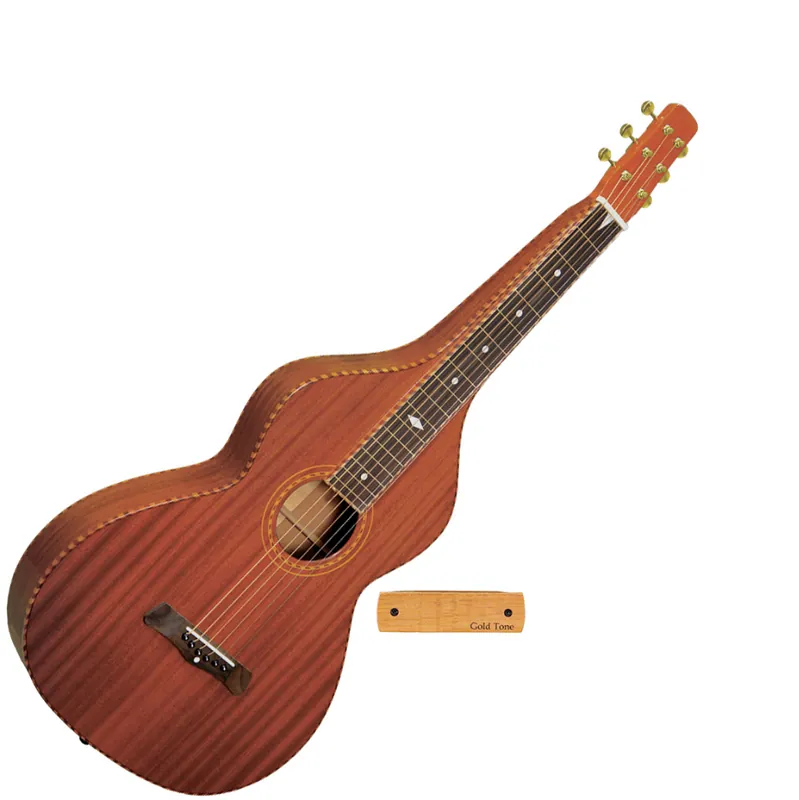 Voordeelprijs Gold tone SM-Weissenborn Hawaiian-Style Slide Guitar + Pickup +Case - naturel