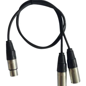 Snelle Levering Hilec CL-28/0.6 1x vrouwelijke XLR / 2x mannelijke XLR kabel 0.6m