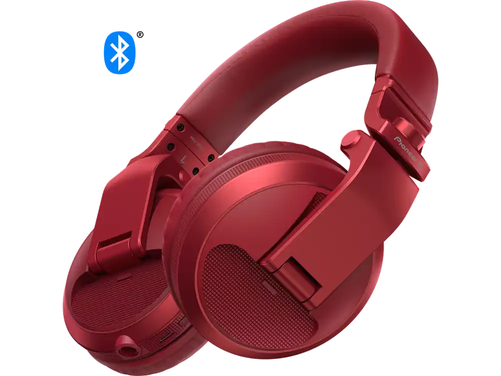 Pioneer DJ HDJ-X5BT DJ-hoofdtelefoon rood Gratis Verzending
