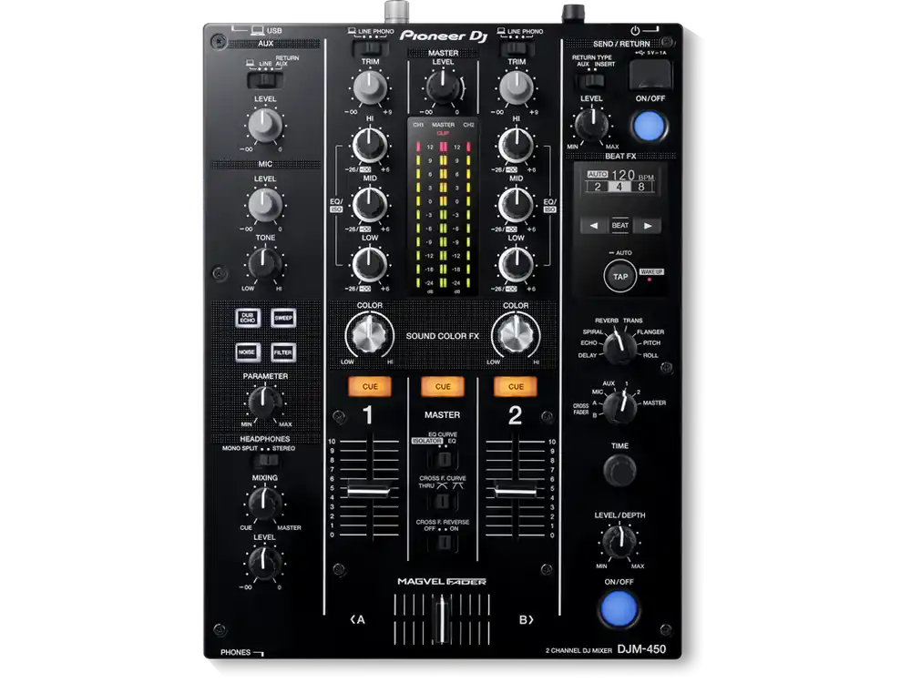 Goedkoop Pioneer DJ DJM-450 2-kanaals dj-mixer met Beat FX