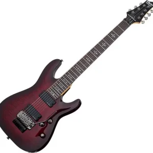 Schecter Demon-7 FR - crimson red burst Seizoensaanbieding