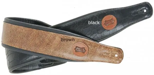 Gecertificeerd Levy's MSS2CK-BRN Cracked Garment Leather Guitar Strap