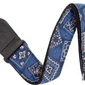 D'addario 50G03 Woven Polypropylene Rock Guitar Strap - Bandana Blue Betaalbaar