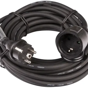 Hilec POWERCABLE-3G1,5-15M-G Stroomverlengkabel Nieuw