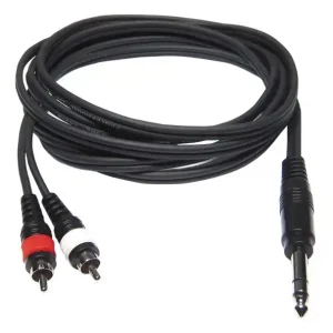 Hilec CL-35/1.5 1x mannelijke stereo Jack / 2x mannelijke RCA kabel 1.5m Voordeelprijs