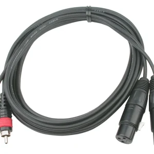 Hilec CL-25/1.5 2x Female XLR / 2x Male RCA line cable 1.5m Hoge Kwaliteit