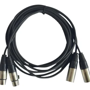 Hilec CL-2XM2XF/1.5 2x mannelijke XLR / 2x vrouwelijke XLR kabel 1.5m Veilige Betaling