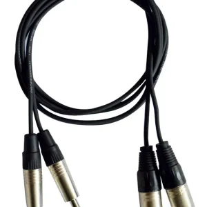 Hilec CL-40/1.5 2x Mono 6.35 Jack / 2x mannelijke XLR kabel 1.5m Actieprijs