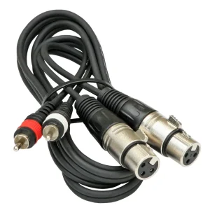Hilec 2-0440 Assembled cable signal 2x RCA + 3pin XLR f 1.5m Koop Online