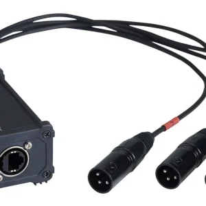 Hilec BOXRJ4XM3 RJ45 / XLR3M adapterdoos voor audio of DMX signaal Favoriet