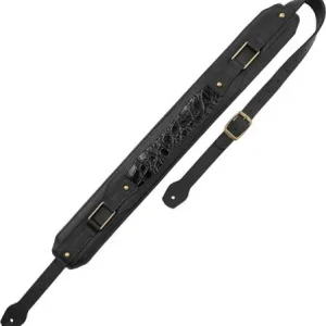 Levy's Apex - Crazy horse leather, alligator design, 7,6 cm - Black Must-Have