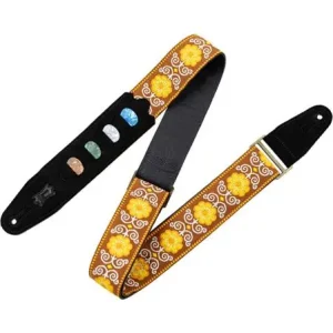 Levy's 5 cm jacquard guitar strap with 4 pick holder - Design 27 Laatste Kans