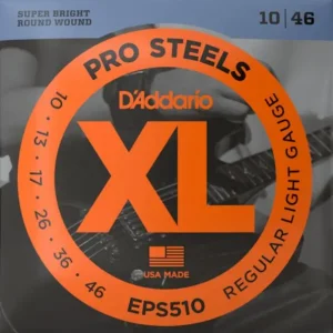 D'addario EPS510 6-String Set ProSteels Round Wound Electric Guitar 10-46 - snarenset Gratis Verzending