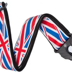 D'addario Lock Guitar Strap Union Jack Populair