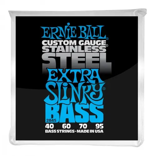 Finale Uitverkoop Ernie ball Bass (4) 2845 Stainless Steel Extra Slinky - set van 4 snaren