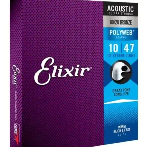 Beste Prijs Elixir 11150 Polyweb Bronze 12-string Light 10-47 - 12-snarige set