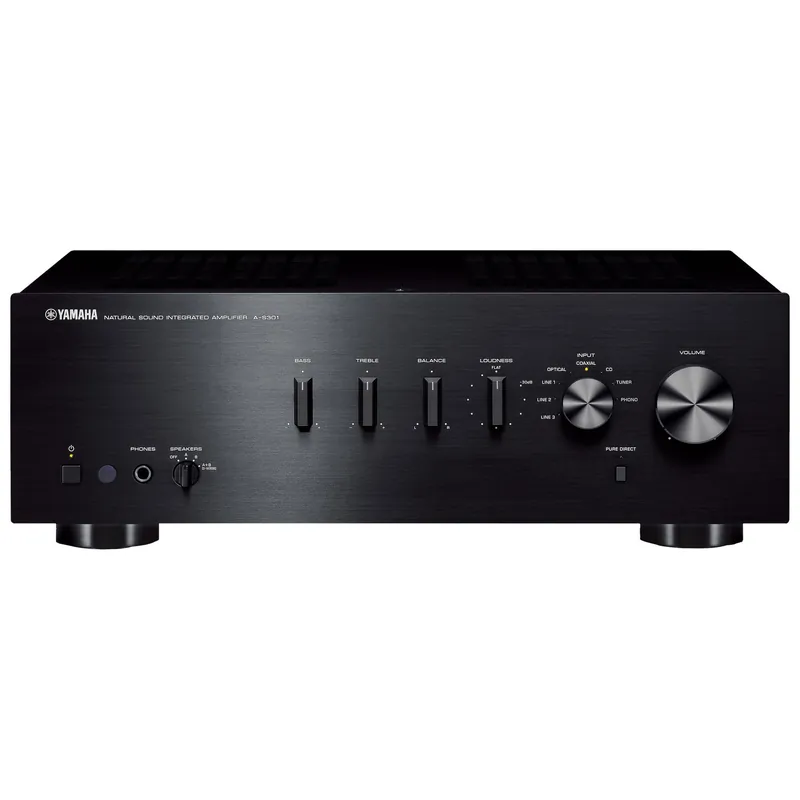 Gereduceerde Prijs Yamaha A-S301 Stereoversterker zwart