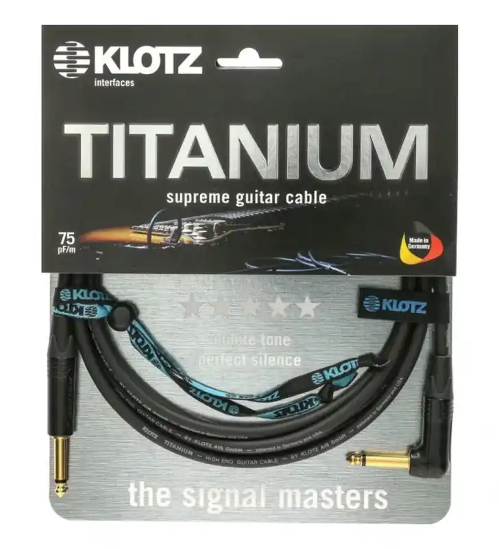 Klotz Titanium Gitaar kabel 6 meter Recht-Haaks (TI0600PR) Must-Have