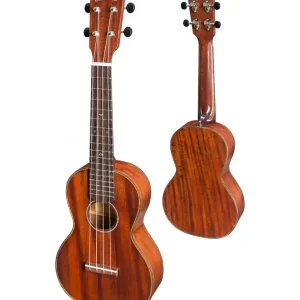 Seizoensaanbieding Eastman EU-3C Concert Ukulele, geheel massief mahonie incl. koffer