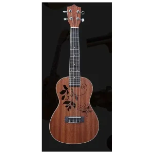 CLX Music 23SPL - Concert Ukulele DeLuxe sapele Leaves Bestseller