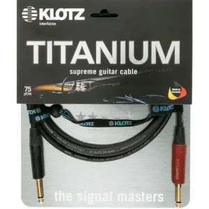 Express Levering Klotz Titanium Gitaar kabel 4,5 m. Recht-Recht Silent Plug (TI0450PSP)