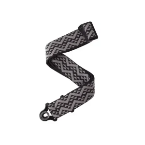 D'Addario Auto Lock Gitaarband - Black Padded Geometric Must-Have