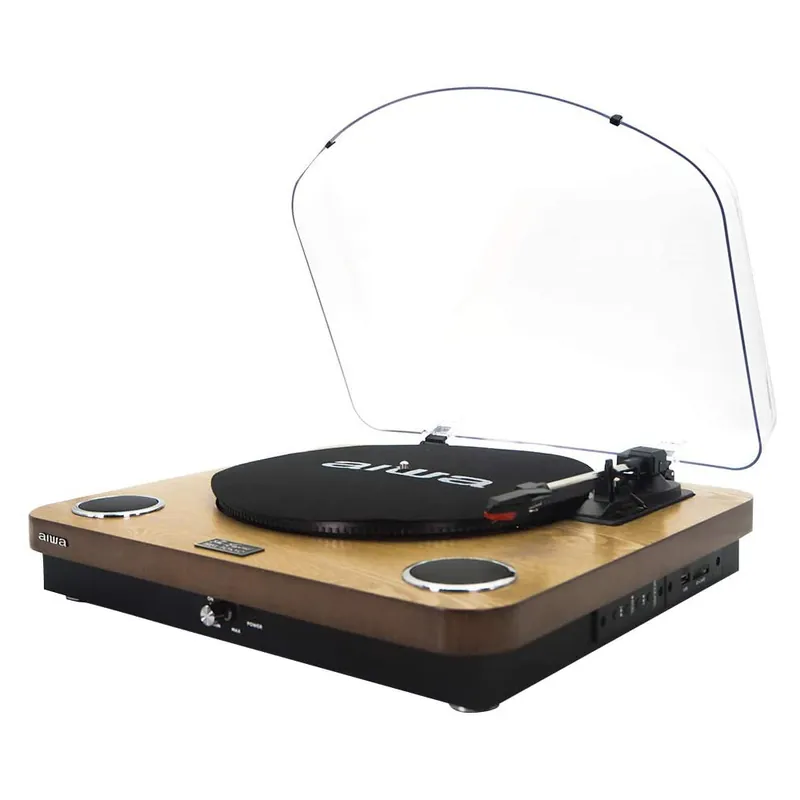 AIWA GBTUR-120 Stereo platenspeler hout Koopje