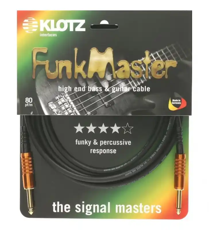 Klotz T.M. Stevens Funkmaster Bas kabel 3m. Recht - Recht (TM0300) Bestel Nu