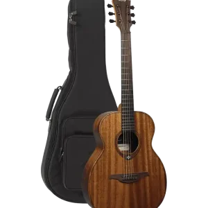 Betrouwbaar Lâg Travel gitaar massief Khaya mahonie/Khaya incl. hoes