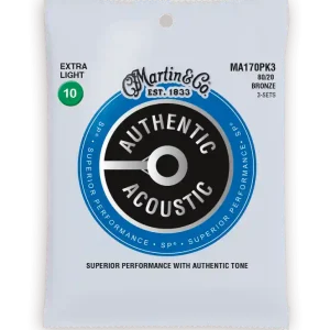 Martin MA170PK3 (3-Pack) Authentic Acoustic set .010 Alleen Vandaag