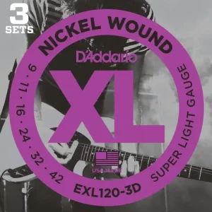 Finale Uitverkoop D'Addario EXL120-3D, 3 SETS XL SUP LIGHT 9-42