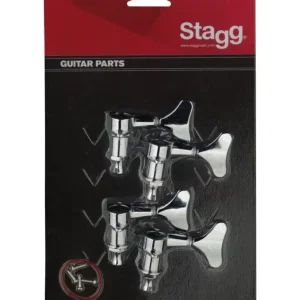 Stagg KG443CR Bas stem mechanieken 4 in lijn, chroom Laatste Kans