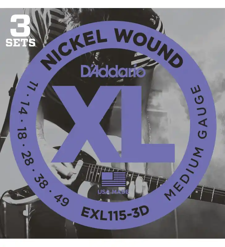 Gratis Retour D'Addario EXL115-3D 3 sets electrisch gitaar .011 - .049