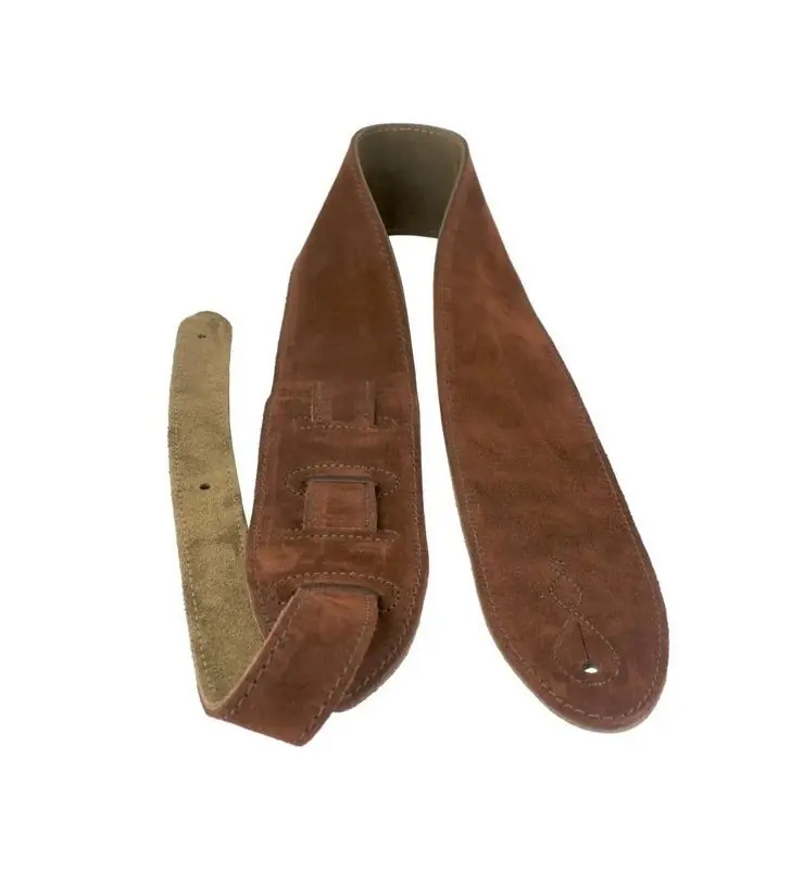 LG Straps Comfy Suede Bootlace Rust Gitaarband Finale Uitverkoop
