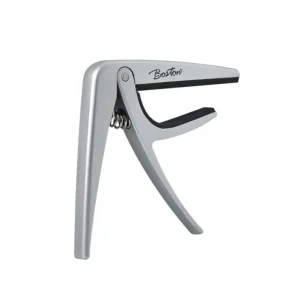 Boston springloaded capo klassiek, titanium Flitsaanbieding