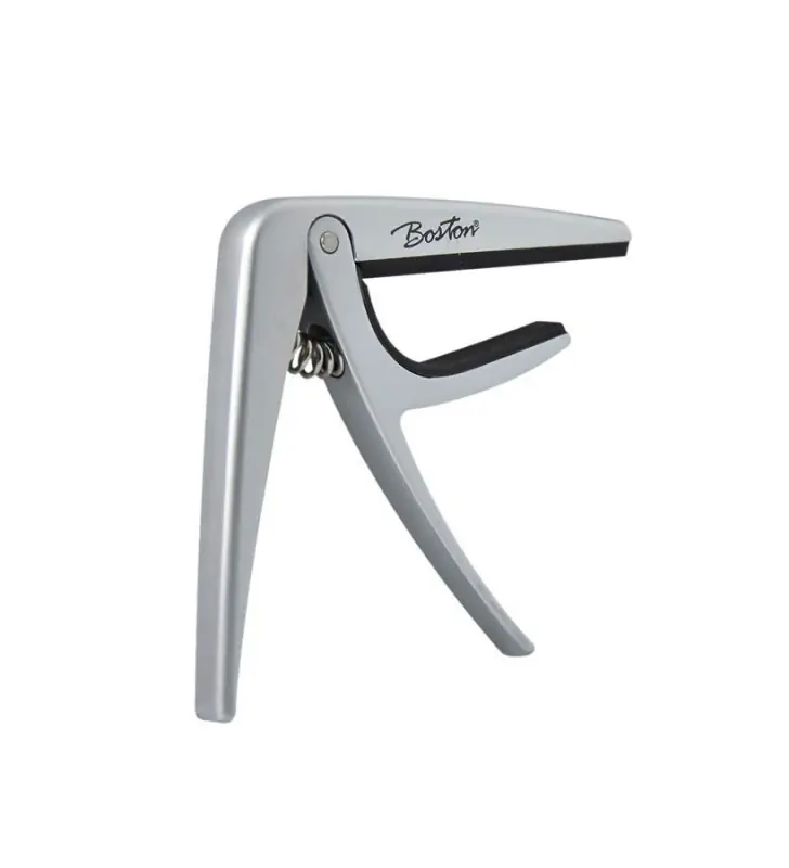 Boston springloaded capo klassiek, titanium Flitsaanbieding