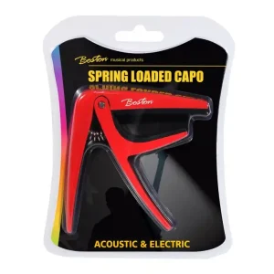 Speciale Aanbieding Boston BC-85RD springloaded capo western/electrisch, rood