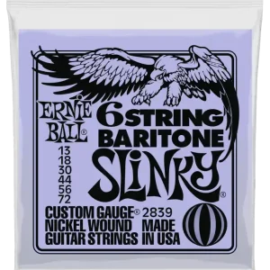 Goedkoop Ernie Ball set snaren electrisch 6 string Baritone Slinky 13-72