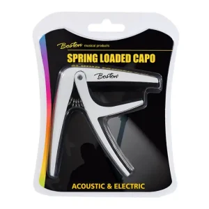 Actieprijs Boston BC-85WH springloaded capo western/electrisch, wit