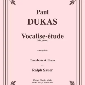 Vocalise-?tude fuer Trombone and Piano Uitverkoop