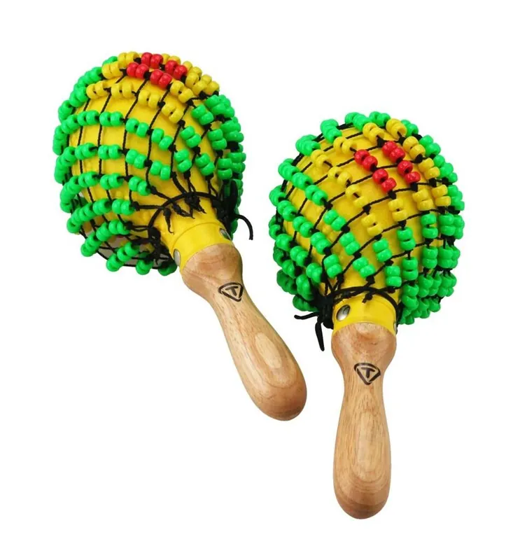 Hete Deal Maracas Tycoon Plastic Breaded Yellow