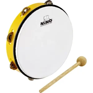 Nino Percussion NINO51Y 8" ABS tambourijn met vel Geel Hete Deal