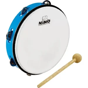 Nino Percussion NINO51SB 8" ABS tambourijn met vel Blauw Gecertificeerd